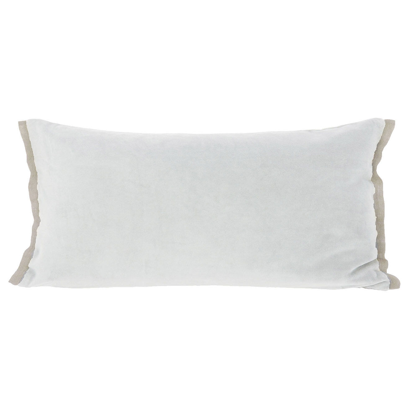 En Fil d'Indienne Housse de coussin Medicis velours ecru - 45x100 cm
