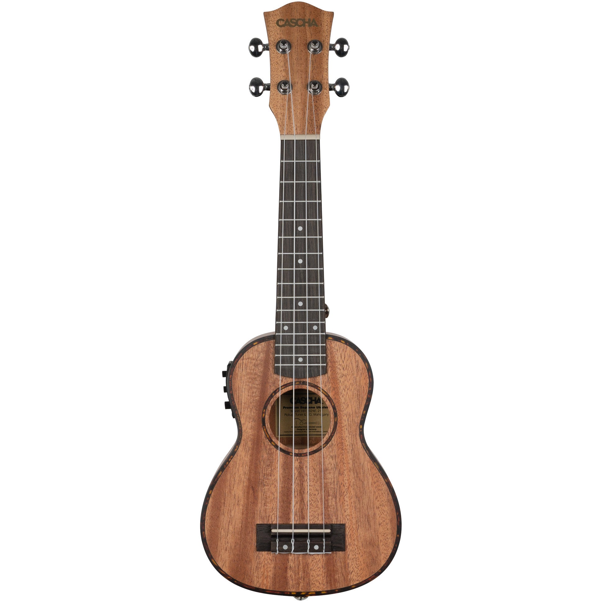 Cascha HH2026E Premium Mahogany E/A sopraan ukelele set