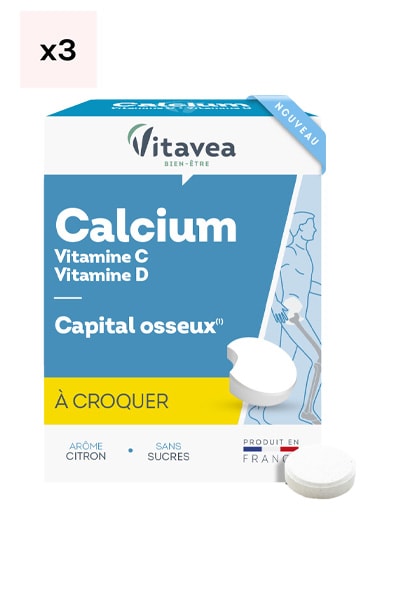 Cure capital osseux - Calcium & vitamines - 3 x 24 jours