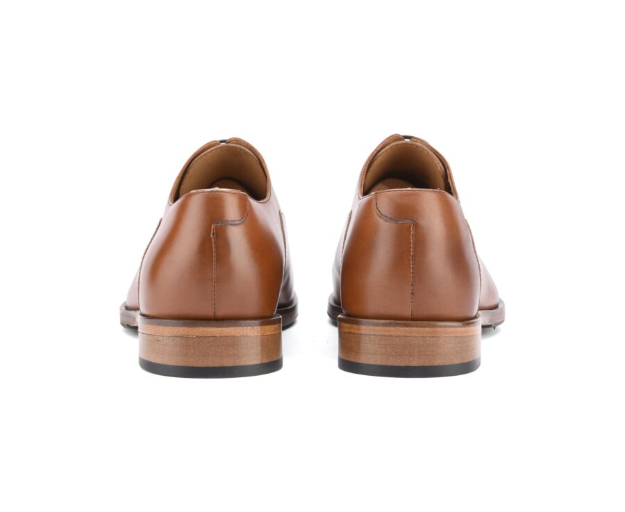 Richelieu homme Cognac semelle cuir avec patin - BRACKLEY PATIN