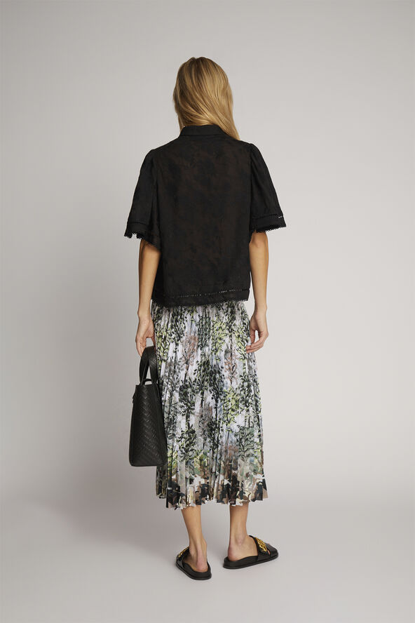 MUNTHE OCCUR Organic Cotton Blend Blouse Black