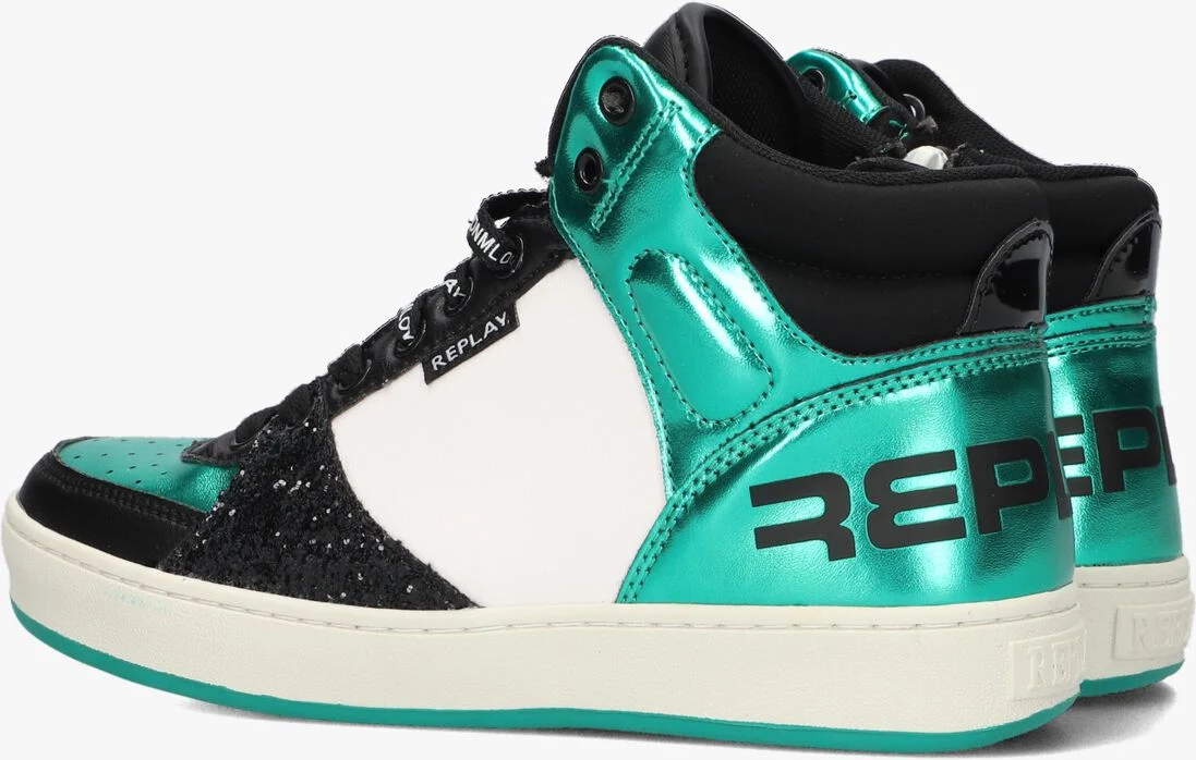 REPLAY groene replay hoge sneaker cobra 7cc