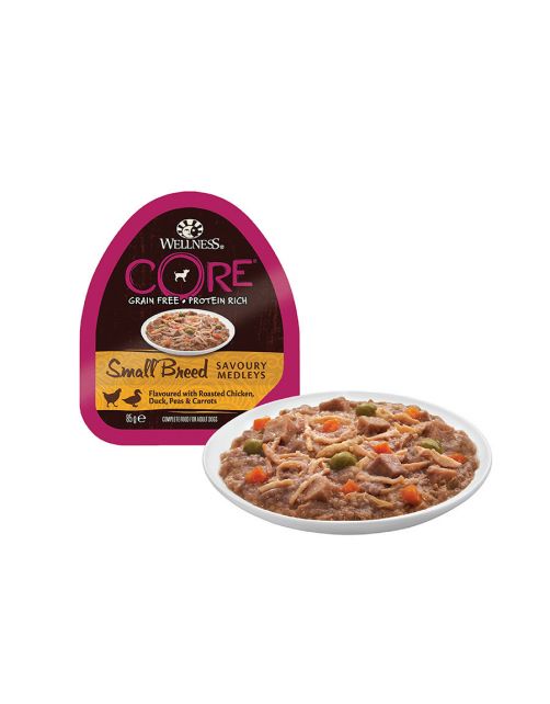 Wellness Core Small Breed Savoury Medleys 85 g - Hondenvoer
