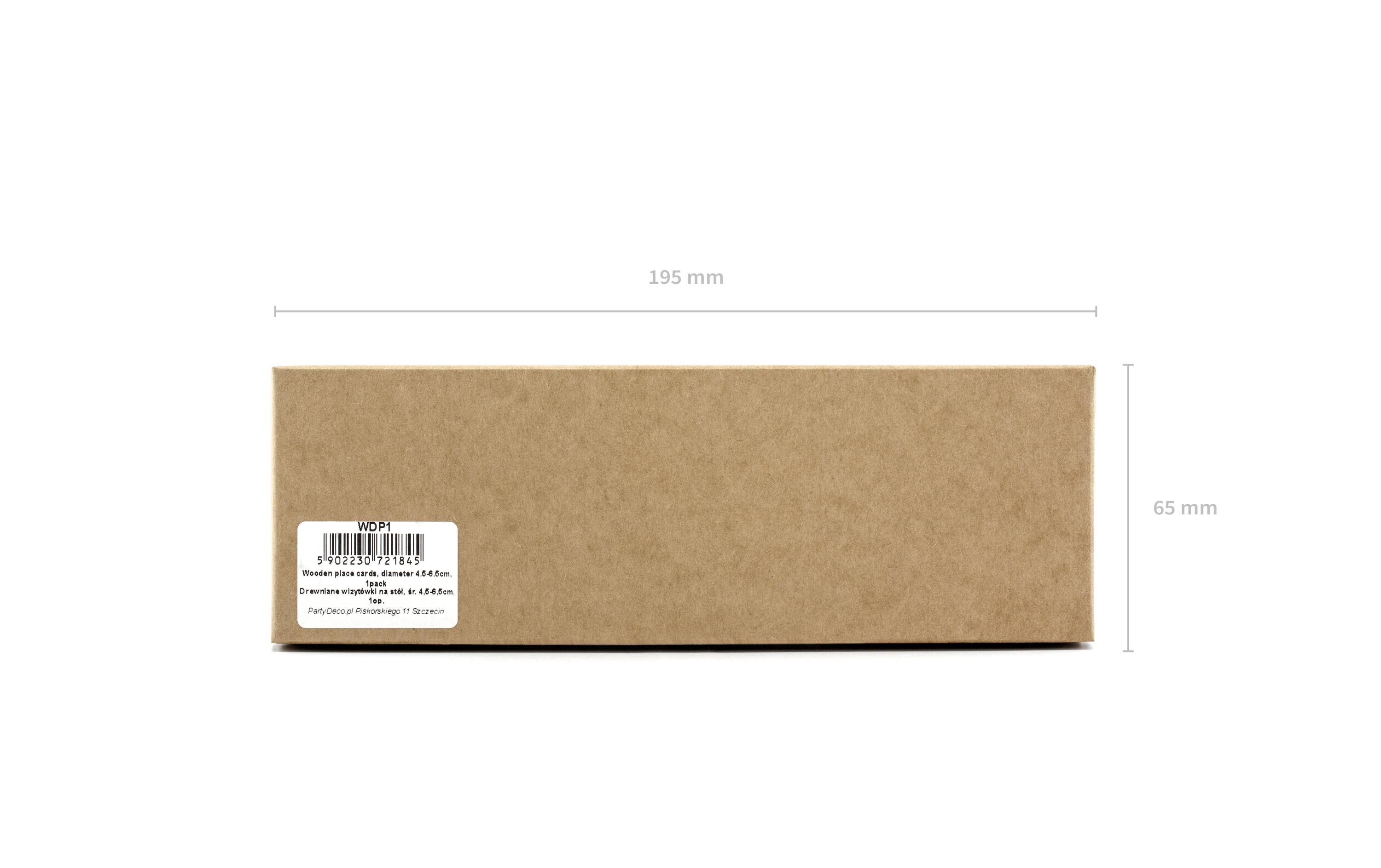 Tischkarte Holzscheibe Ø 4.5-6.5 cm, H: 1 cm, 6 Stück, braunPlatzkarte für den gedeckten Tisch an der Hochzeit und Festen wie Geburtstagspartys oder Silvester