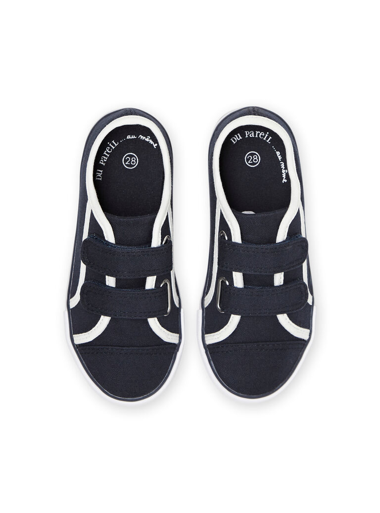 Tennis bleu marine et blanches enfant garçon