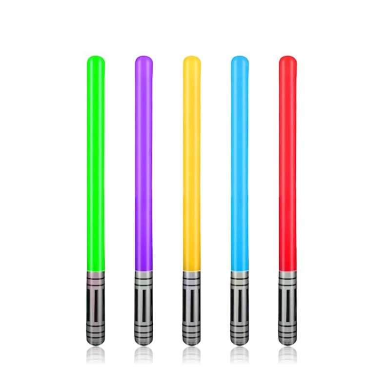 (10er Set) 80x7cm Mottoparty Dekoration Aufblasbares Accessoire Foto Requisite - Lichtschwert