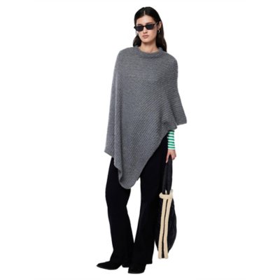 Poncho femme Pcpyron New Bc PIECES