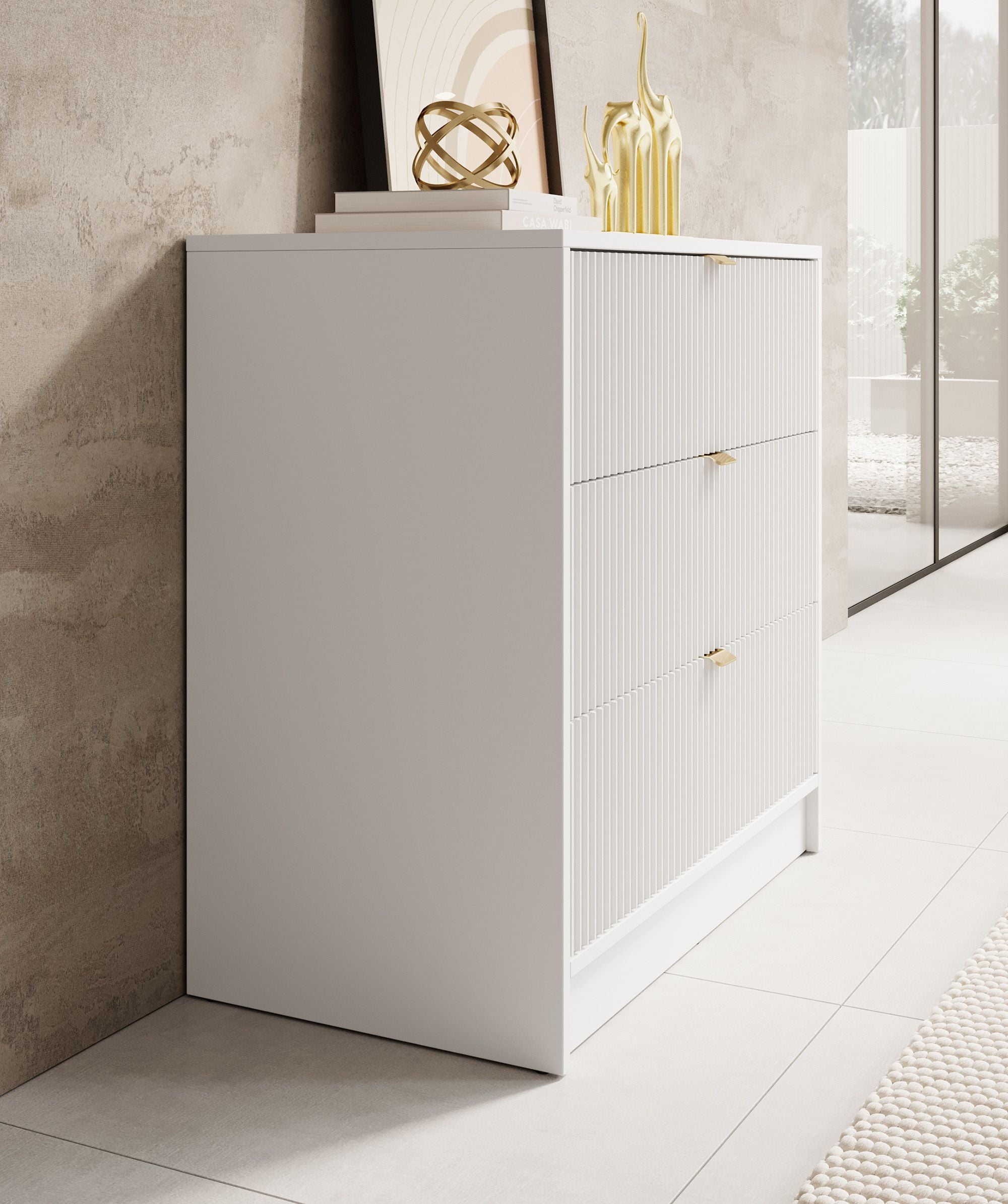 Meubella - Ladekast Tavares - Wit - 80 cm
