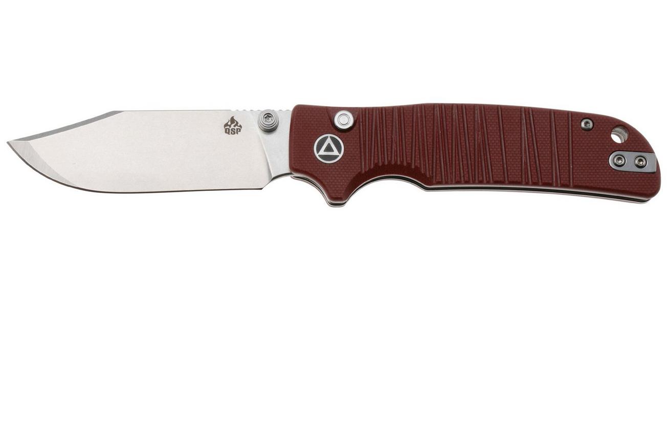 QSP Knife Kali QS159-A1 Stonewashed 14C28N Dark Red G10, zakmes, Keanu Alfaro design