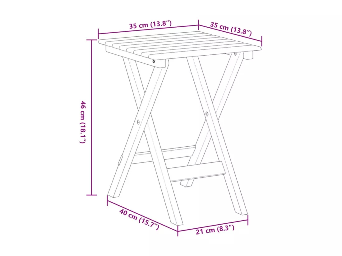Chaises à bascule lot de 2 table pliable blanc massif peuplier