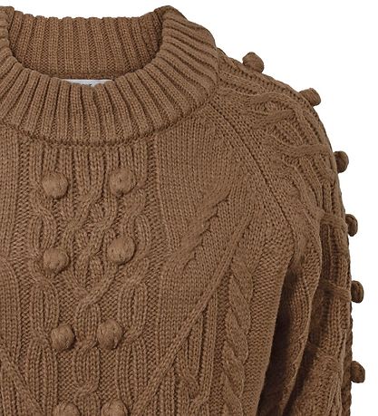 Hound Bluse - Strik - Mocha m. M?nster