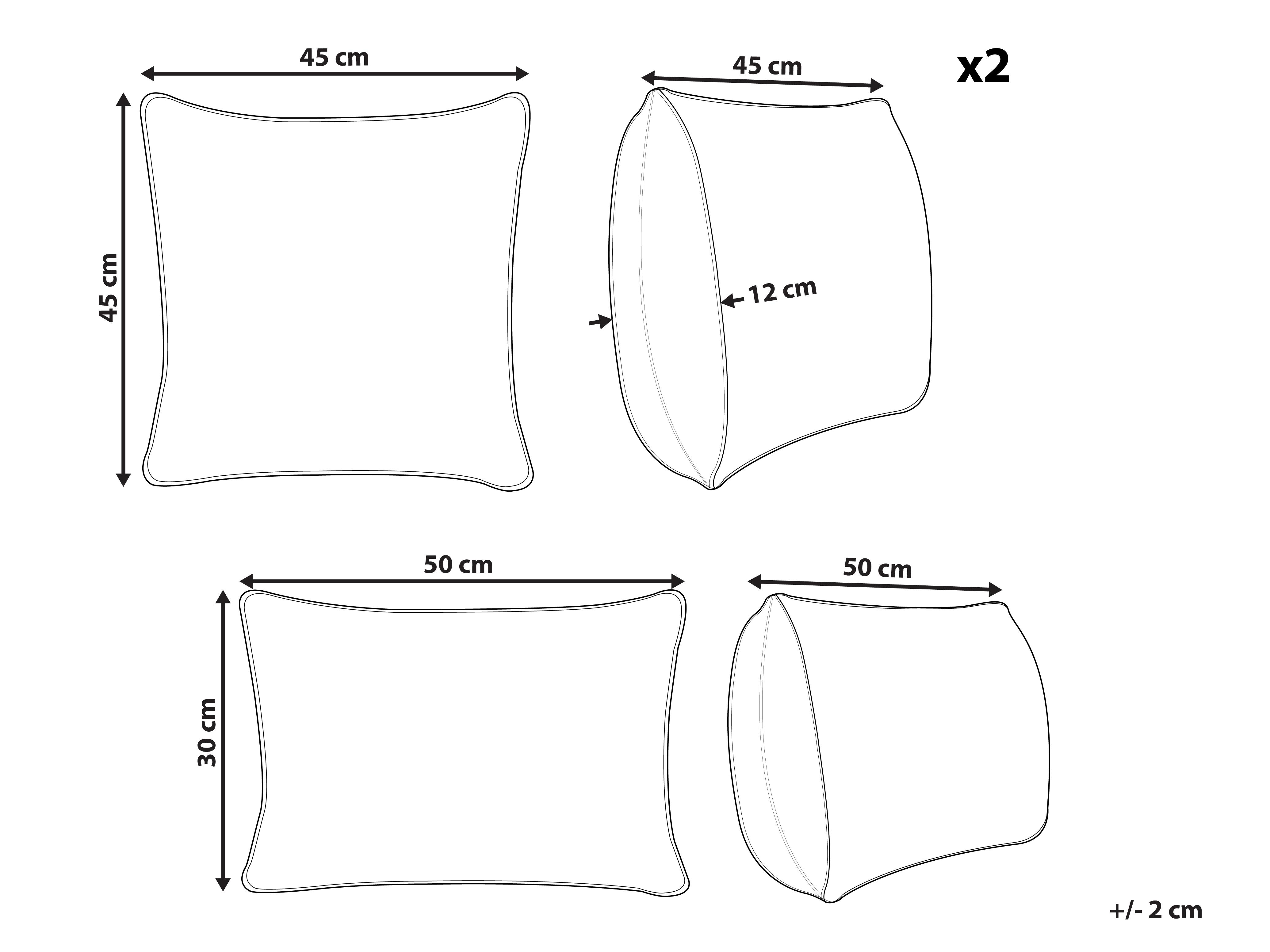 Set van 3 tuinkussens SEASIDE bladpatroon Groen