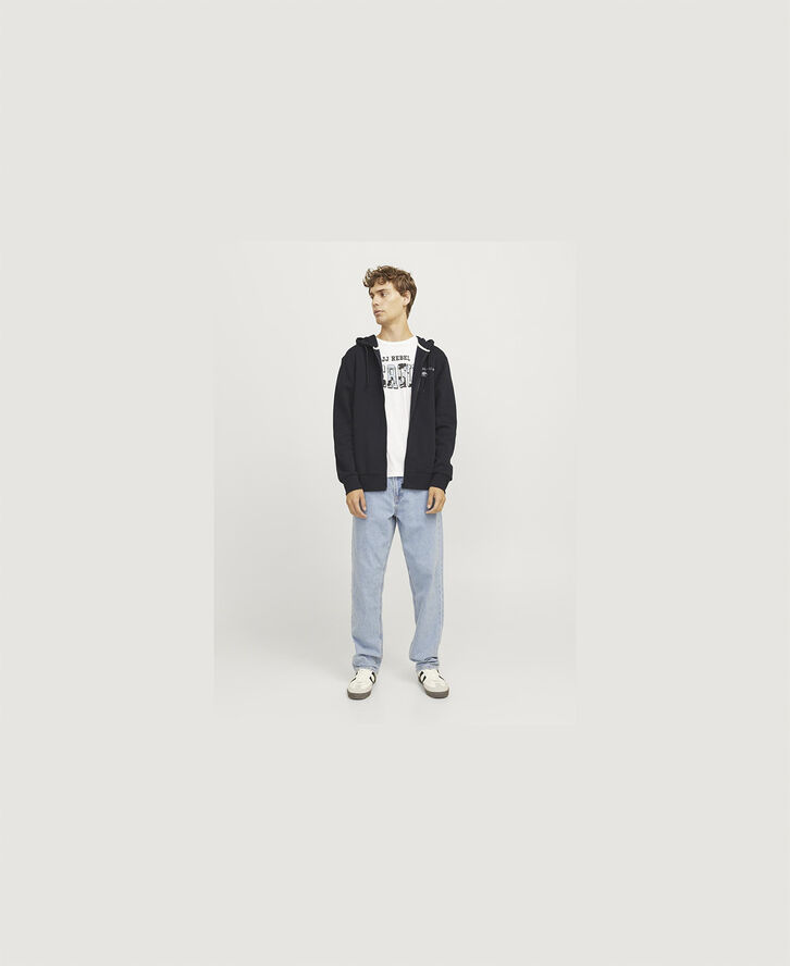JJ-REBEL JREBANDREW SWEAT ZIP HOOD Sort