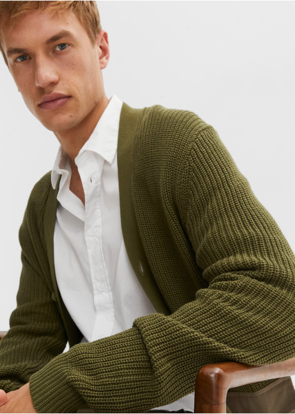 Gilet en maille avec poches tissées