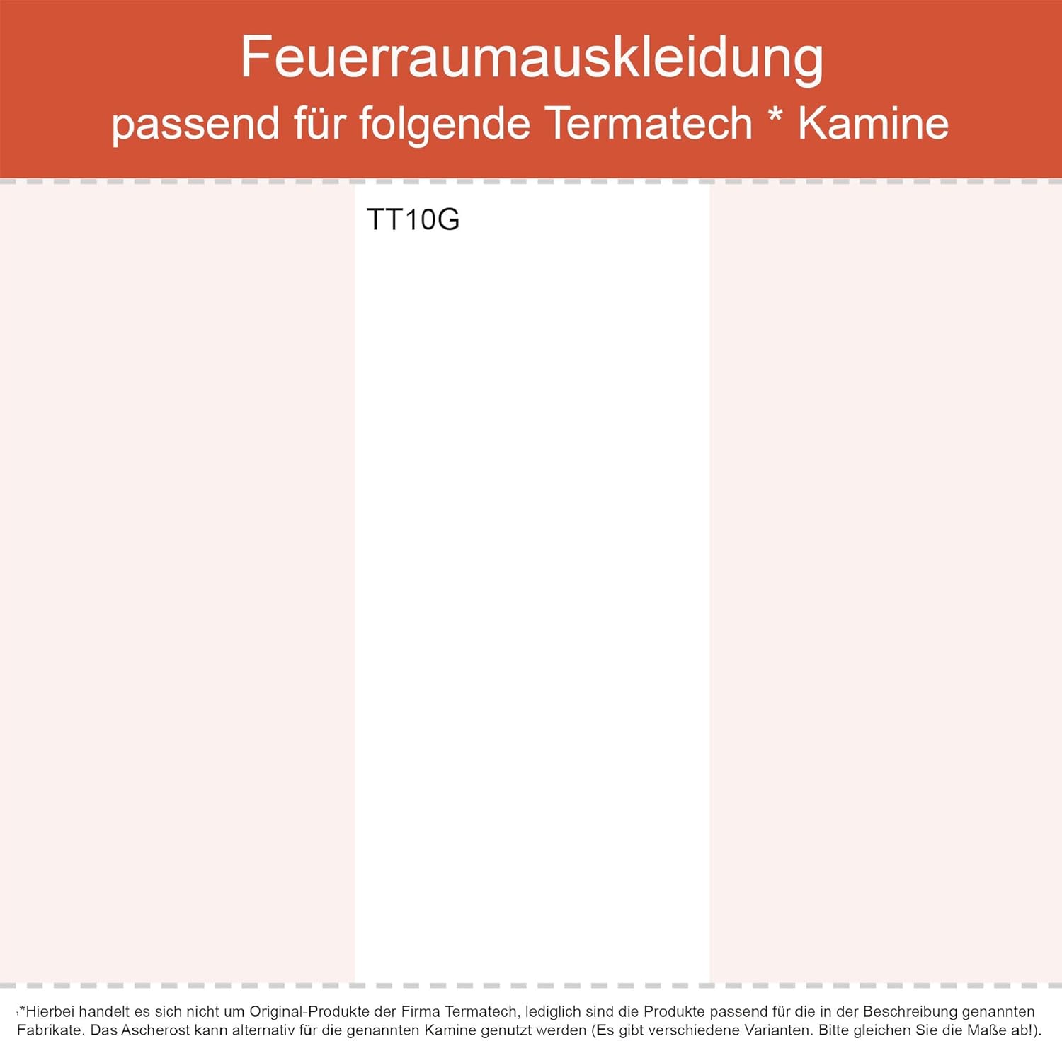 Feuerraumauskleidung - Passend für Termatech TT10G** & weitere Kamin & Ofenmodelle inkl. Modellübersicht - Kaminofenauskleidung aus Vermiculite - passgenau & einfach austauschbar 9-teilig