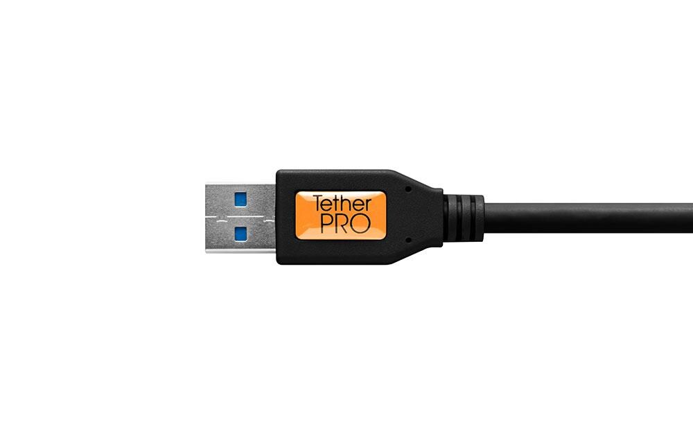 Kabel TetherPro USB 3.0 zu USB-C, 4.6 m SchwarzUSB 3.0 Anschlusskabel