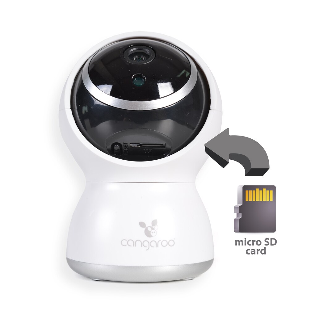 Cangaroo Babyphone Teya, 360° Drehung, Wi-Fi/Lan Kamera, LED-Infrarot-Nachsicht weiß