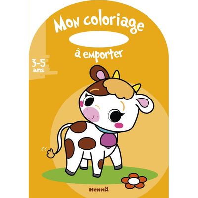 Vache - Mon Coloriage à Emporter - par Madeddu Estelle - livre à colorier