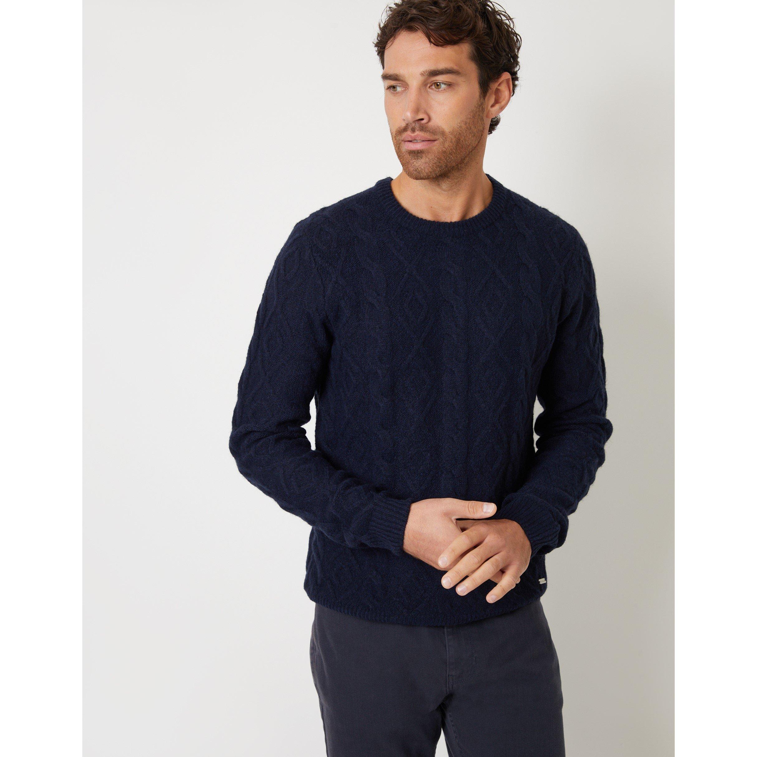 Threadbare Cable Knit Jumper Mens