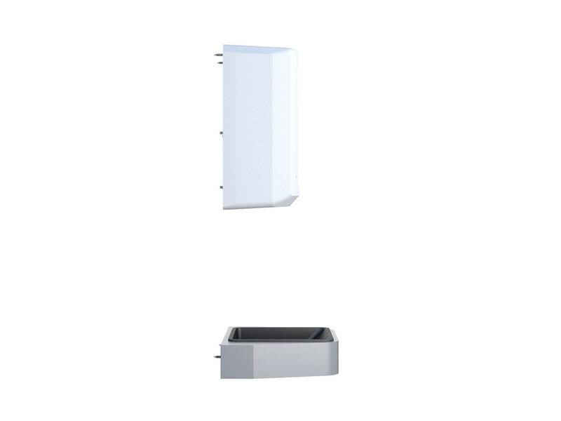 Multibrackets Desinfektionsmittelspender Hygienebox Wand we MB Hygienebox Wandmontage, weiss / 9622 Infrarot Auto-Sensor 0-12 cm, 1 Liter Tank, ABS