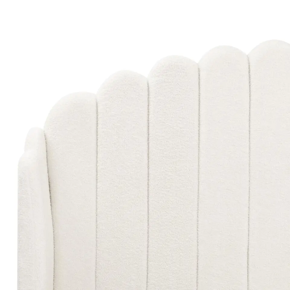 AMBILLOU - Tweepersoonsbed - Gebroken wit - 160 x 200 cm - Bouclé