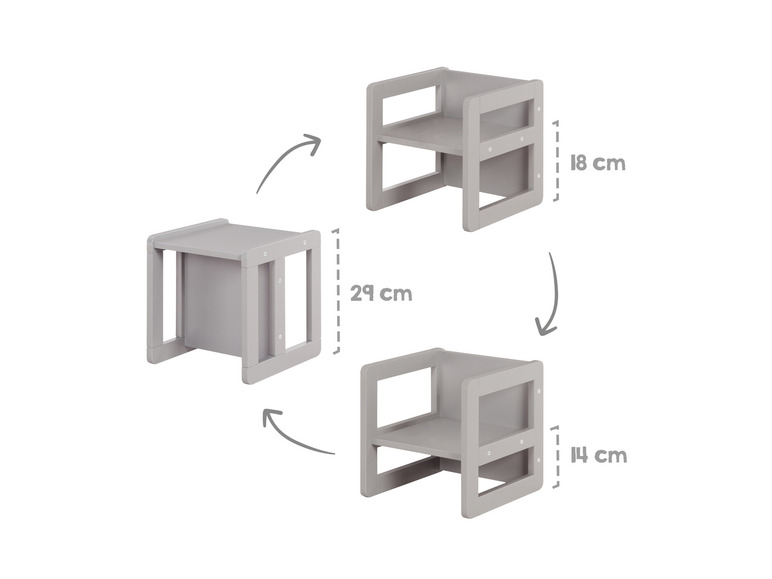 Kindertafel met stoel Montessori 3-in-1