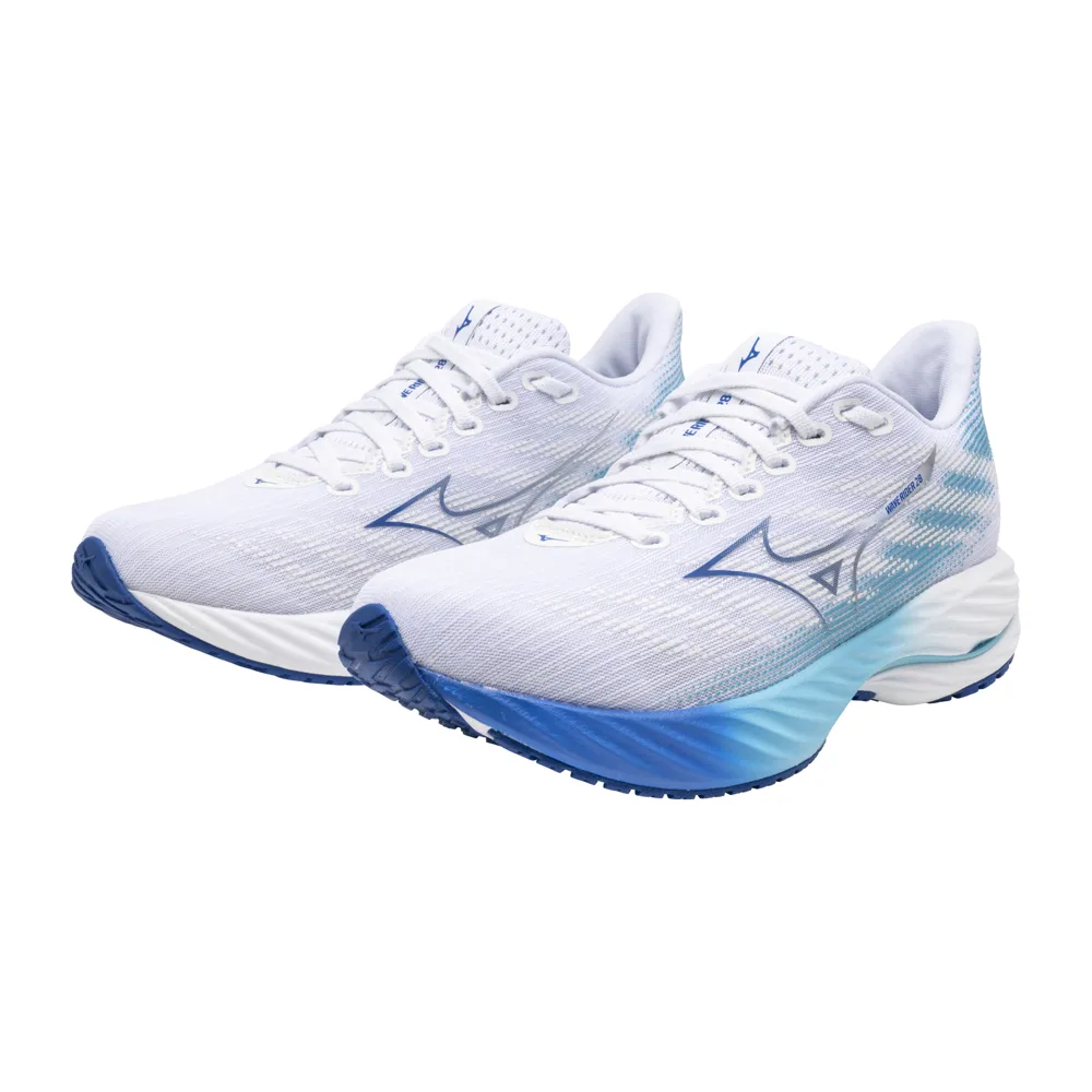 Mizuno Women's Wave Rider 28 White/Mugen Blue/River Blue