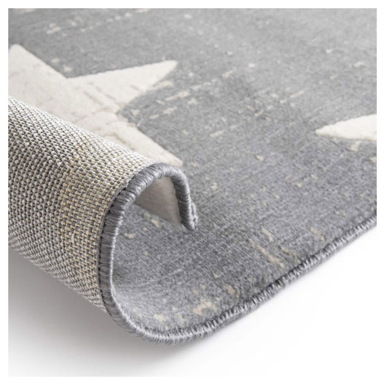 Tapis chambre d'enfant - star vintage - gris foncé - 120 x 170 cm