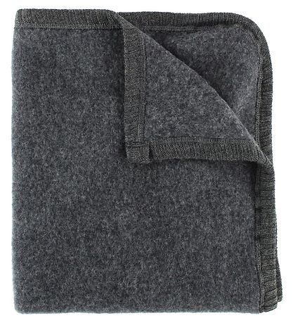 Joha Decke - 85x58 - Wolle - Anthrazitgrau