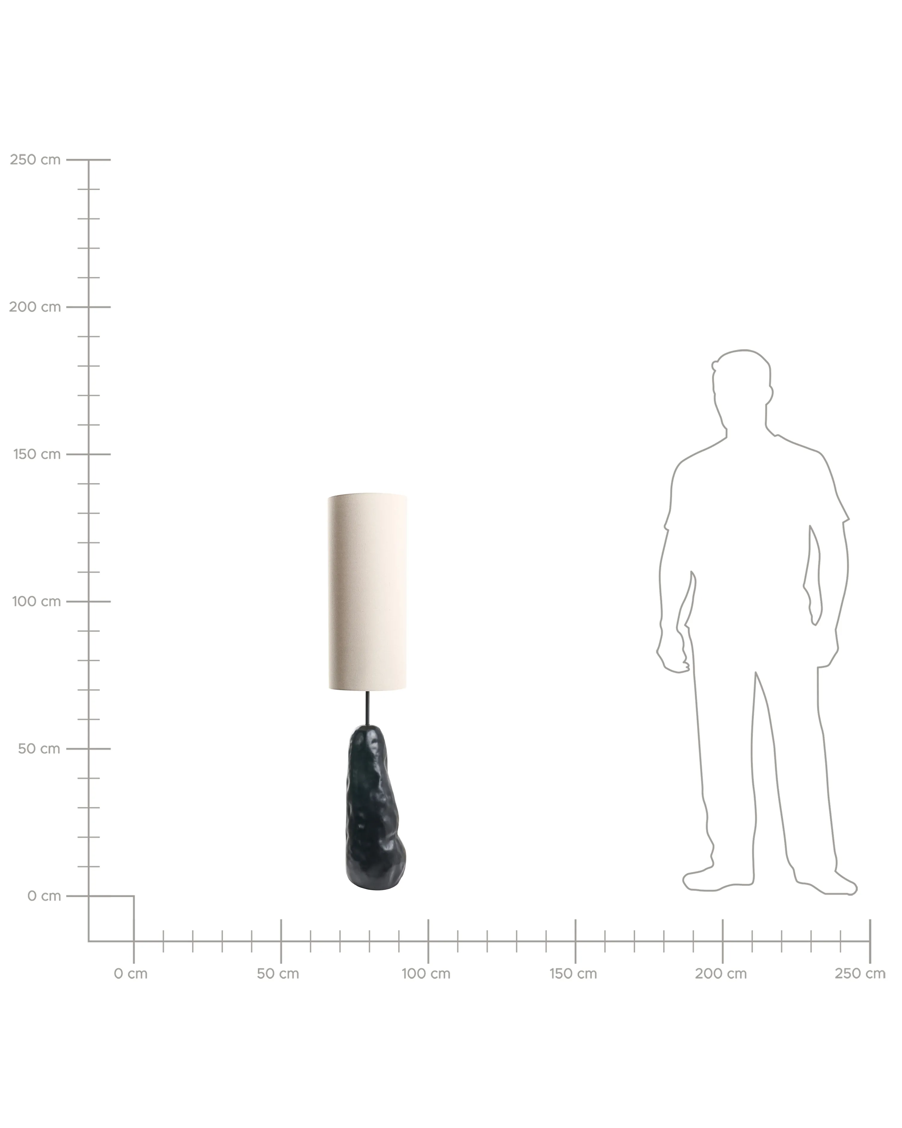 Staande lamp SELB Keramiek Zwart