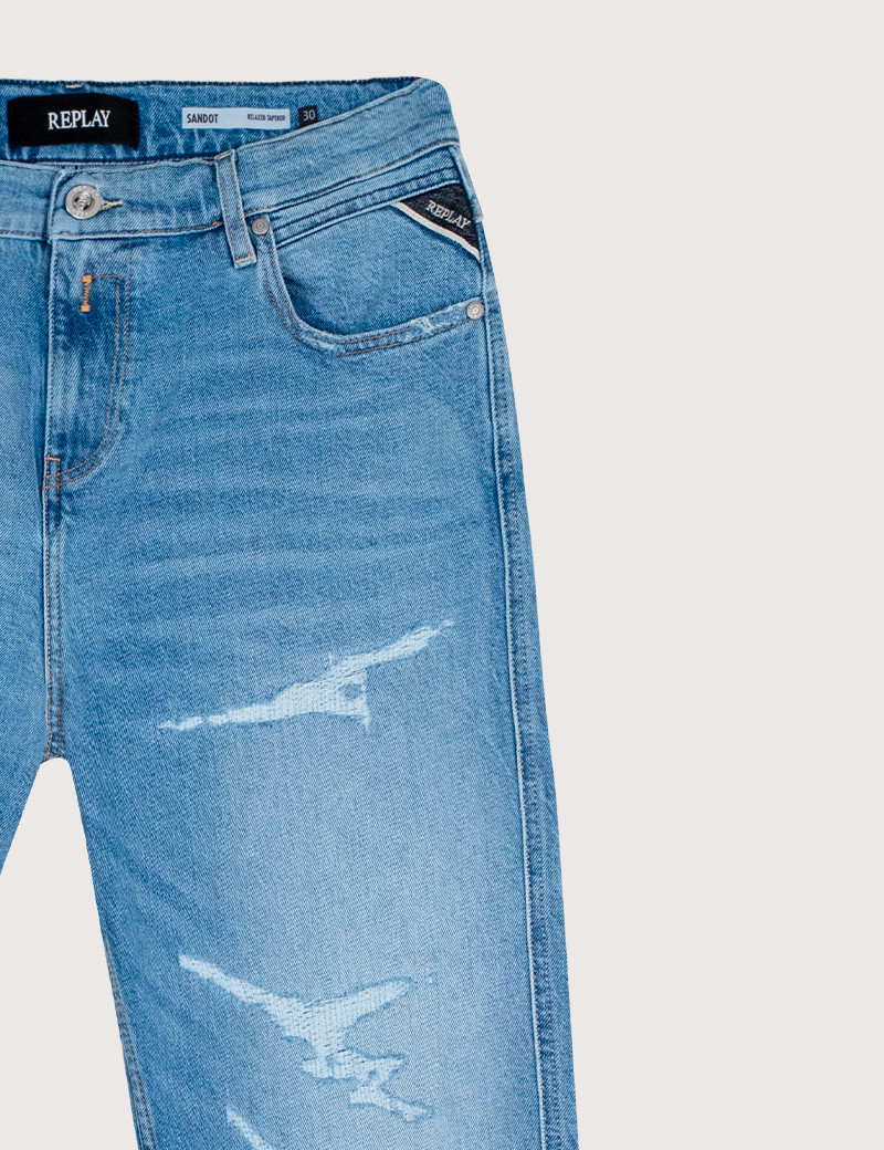 REPLAY JEAN HOMME SANDOT MEDIUM BLEU 694