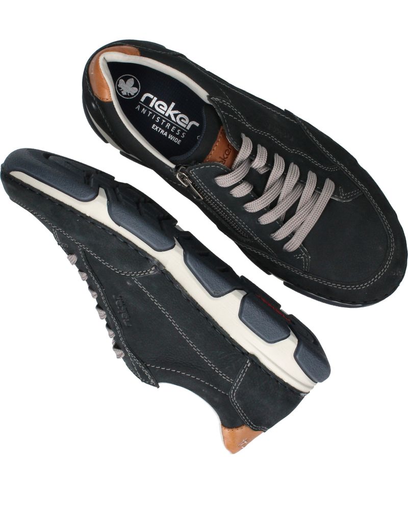 Rieker Veterschoenen Blauw Heren
