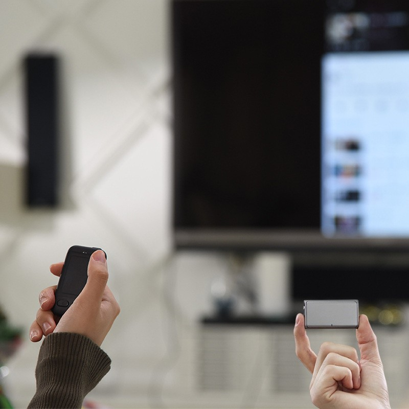 TikTok / Smartphone Fernbedienung Bluetooth Air Mouse mit Slidefunktion und Fernauslöser   Ladecase - Schwarz