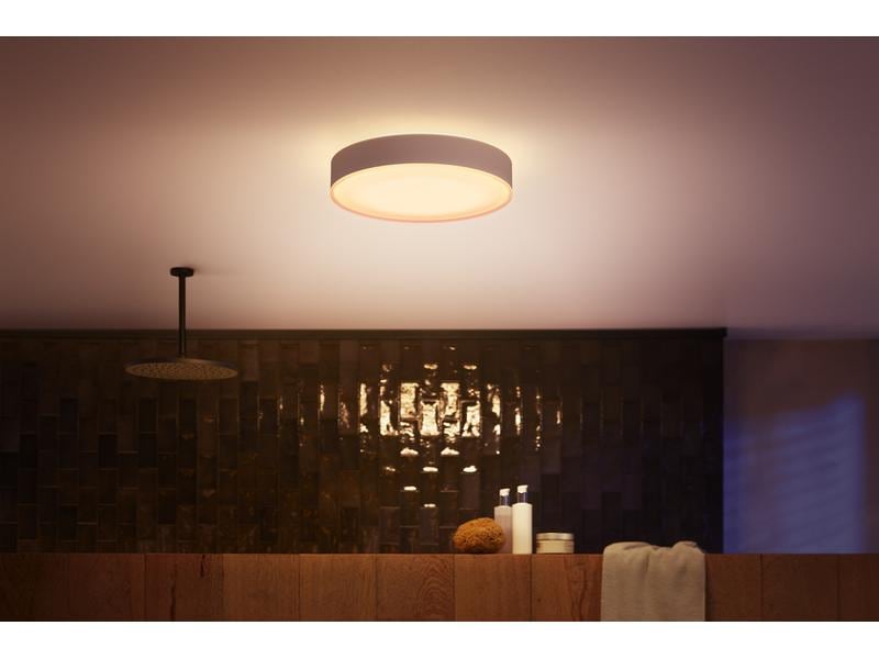Philips Hue White Amb. Devere Deckenleuchte M weiss 1900 lm Deckenleuchte für Badezimmer