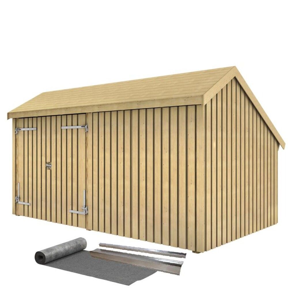 REDSKAPSBOD PLUS MULTI INKL TAKPAPP DOBBELDØR/STENGT 10,5 M²