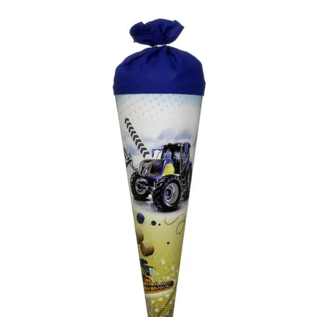 Roth Schultüte 70 cm Silber- Goldfolien & UV-Lack Traktor