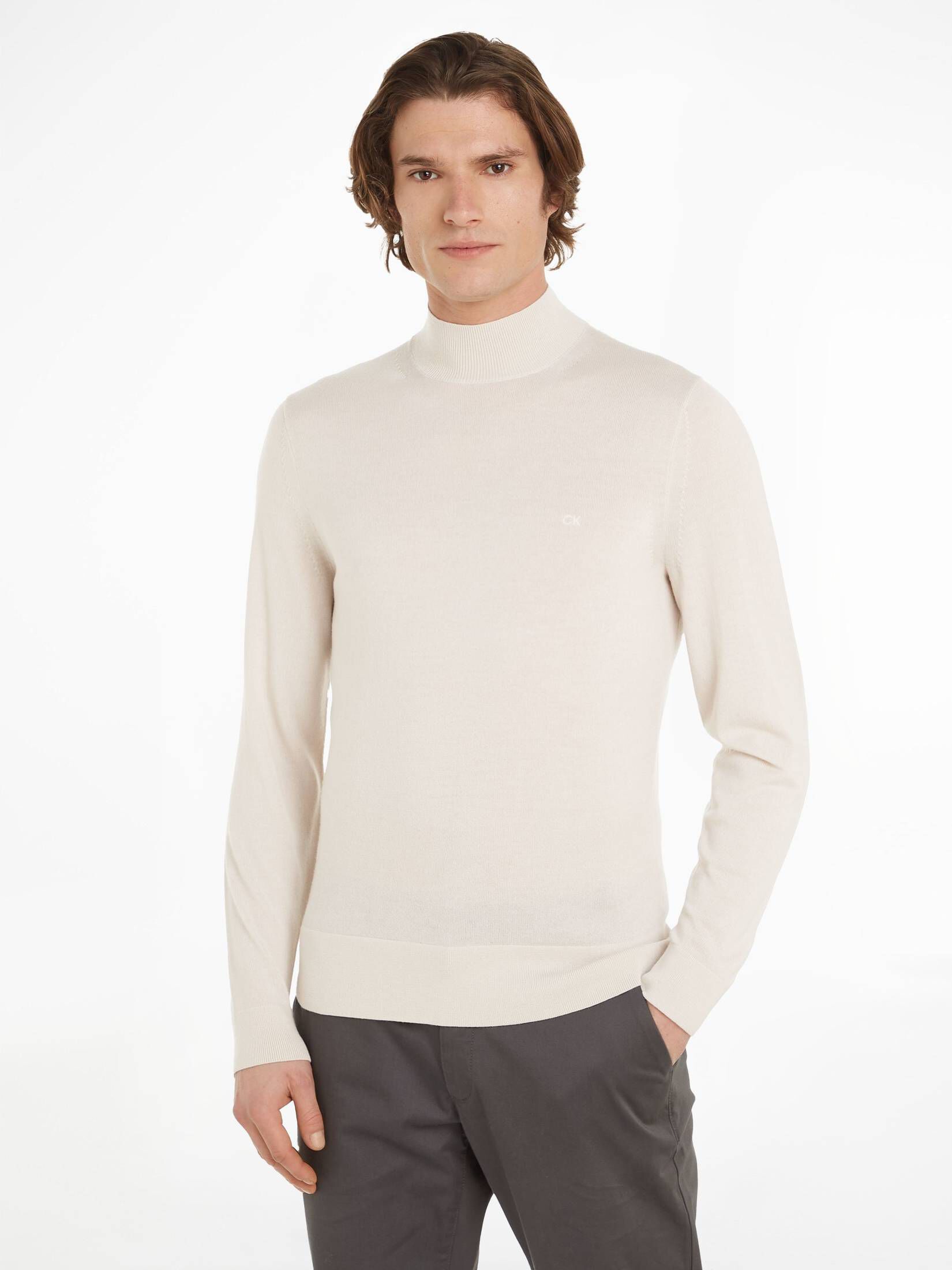 CALVIN KLEIN| Herren Strickpullover aus Wolle