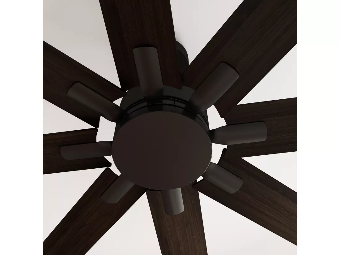 Ventilateur de plafond télécommandable température réglable avec prise et interrupteur 152x75x45cm Marron