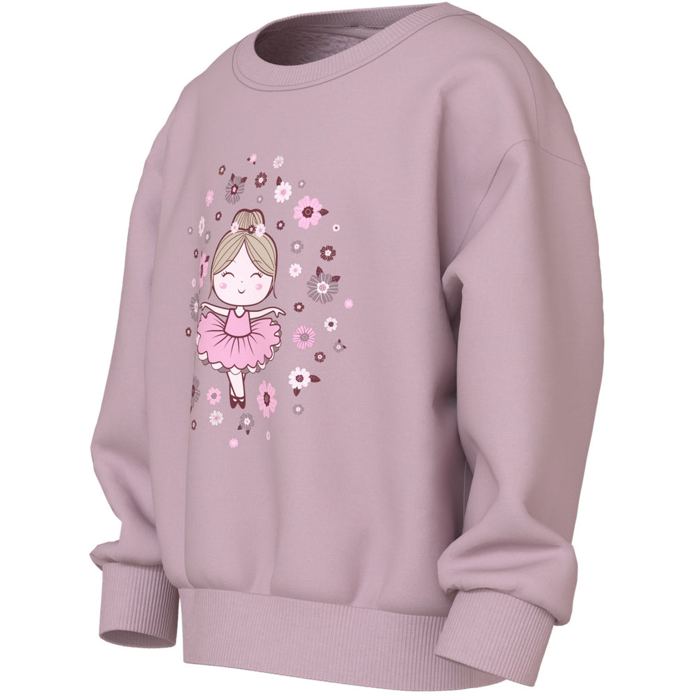 Køb Name It Keepsake Lilac Dancer Nmfviloui Ls Rlx Sweat Bru