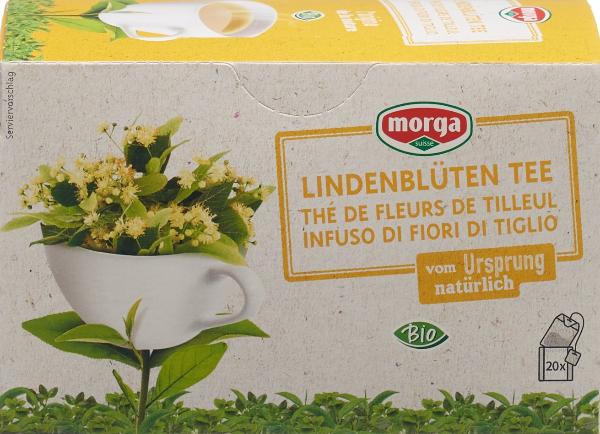 MORGA Lindenblüten Tee<br>20 Stück, Beutel, TEES, mit Hülle Bio