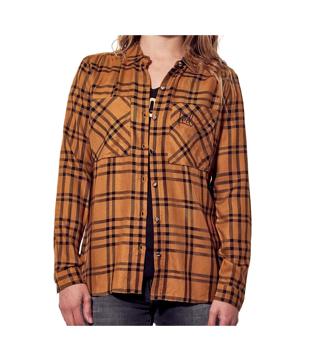 Chemise Marron à carreaux Femme Kaporal Vinz