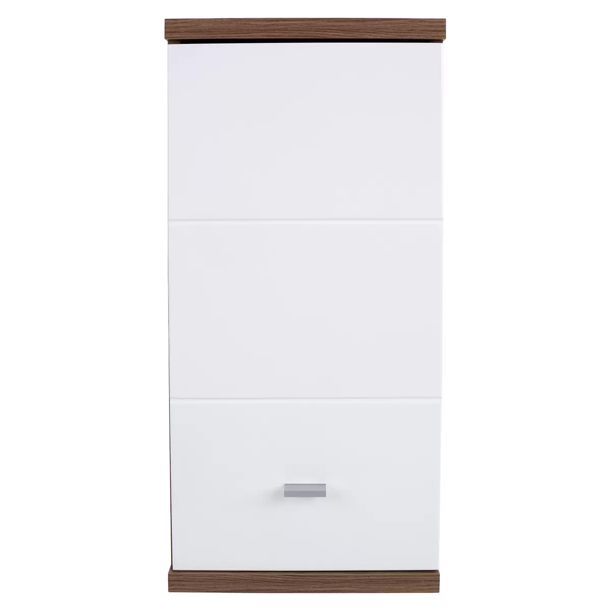 Hängeschrank Bari dunkelbraun,weiss,Chrom,Eiche