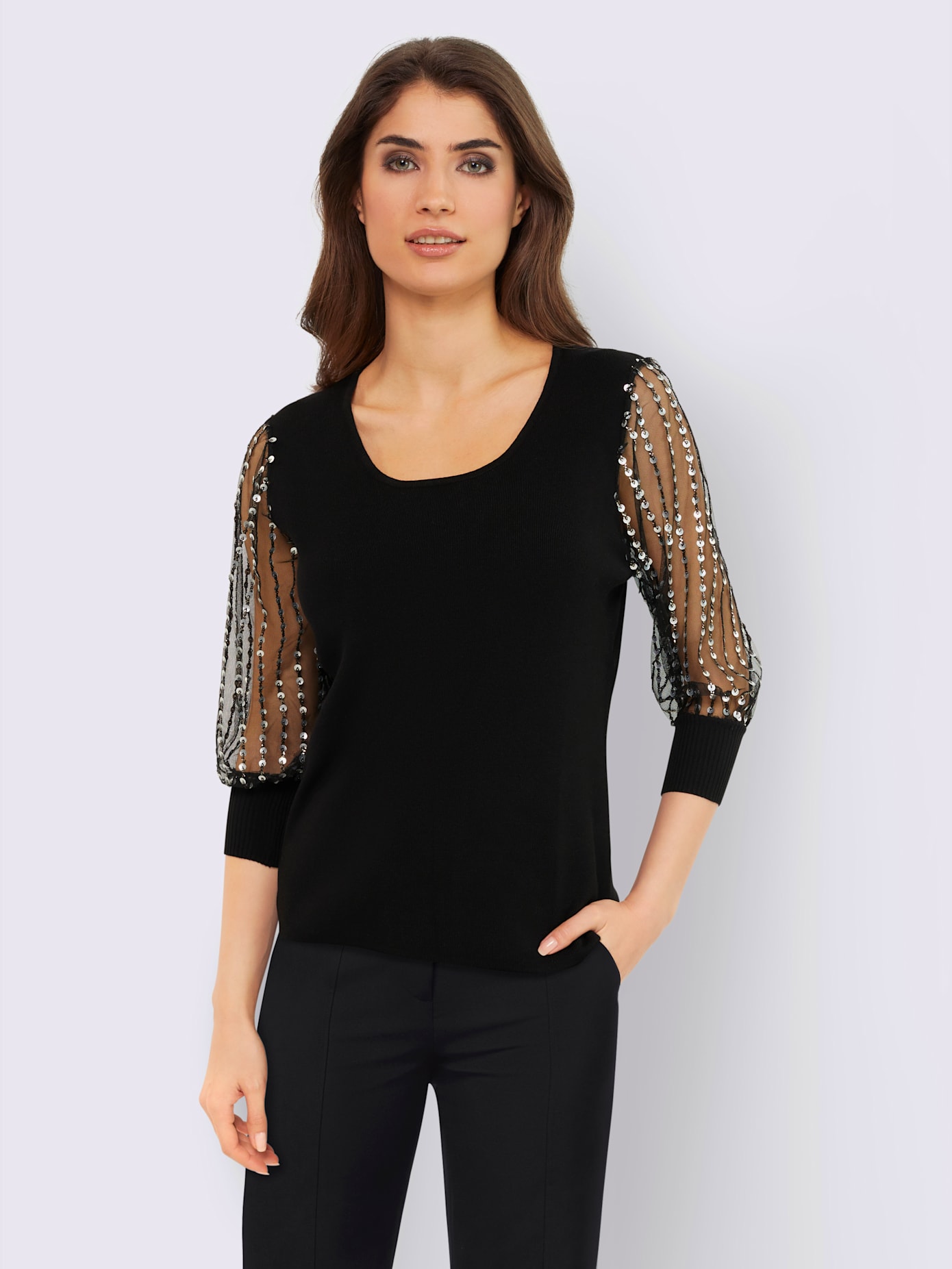 Pull à encolure ronde