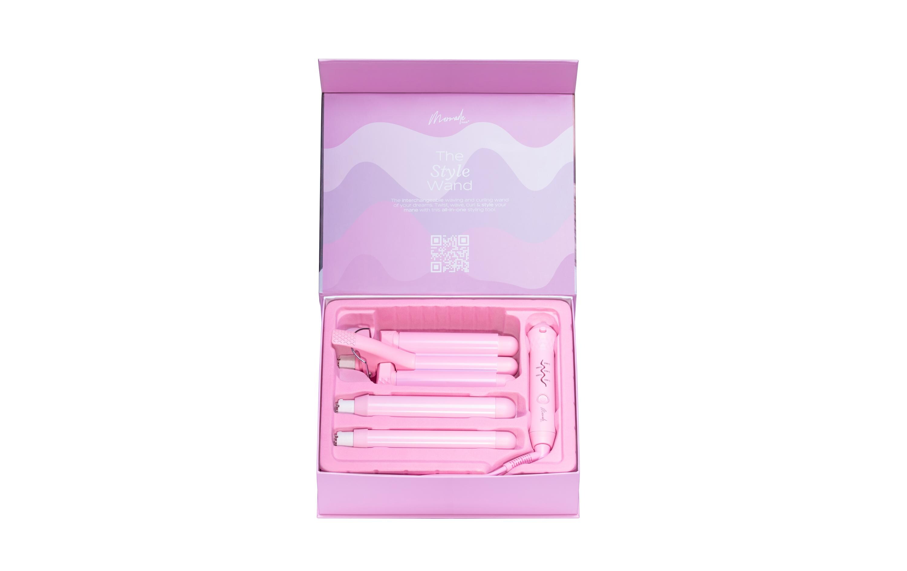 Welleneisen Style Wand PinkDreifaches Welleneinsen