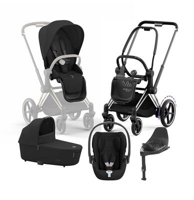 Cybex e-Priam Duovogn inkl. Cloud T & Base, Sepia Black/Chrome Black