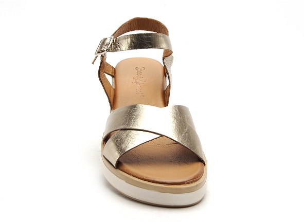 Coco abricot nu pieds plats femme meigneux bronze