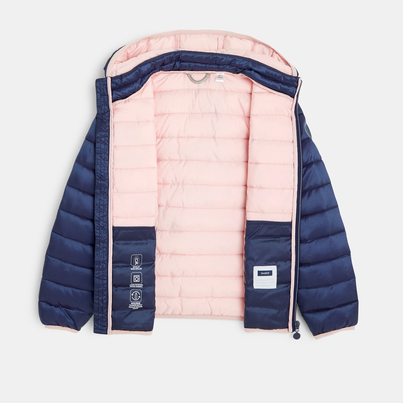 Doudoune chaude et légère bleue fille