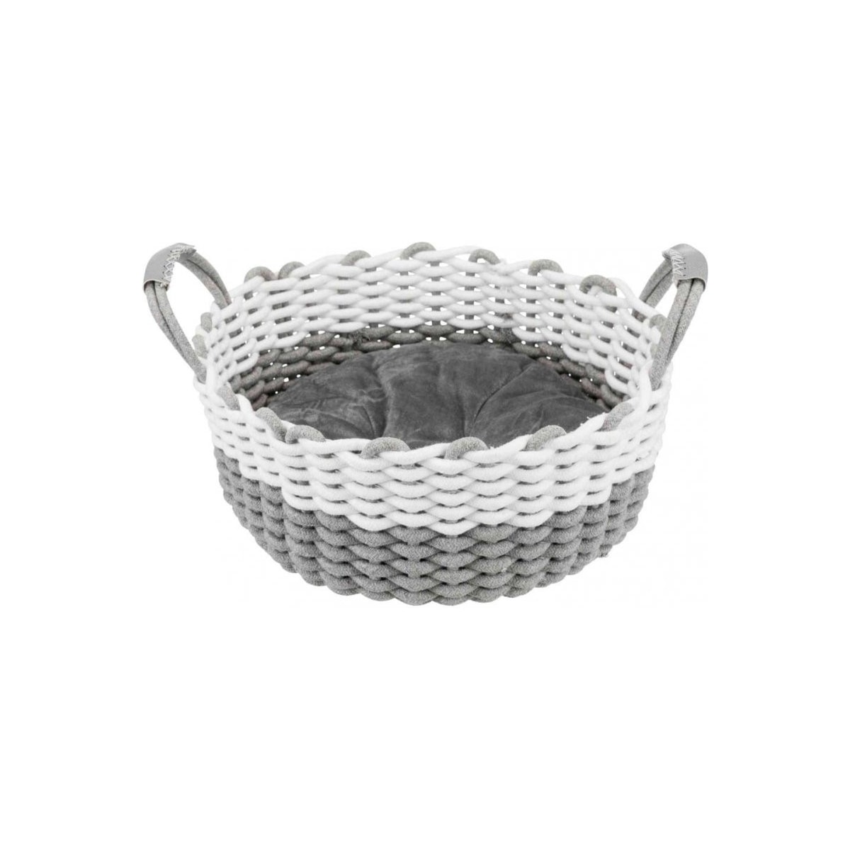 Hundekurv Nabou 45 cm, grå/hvit