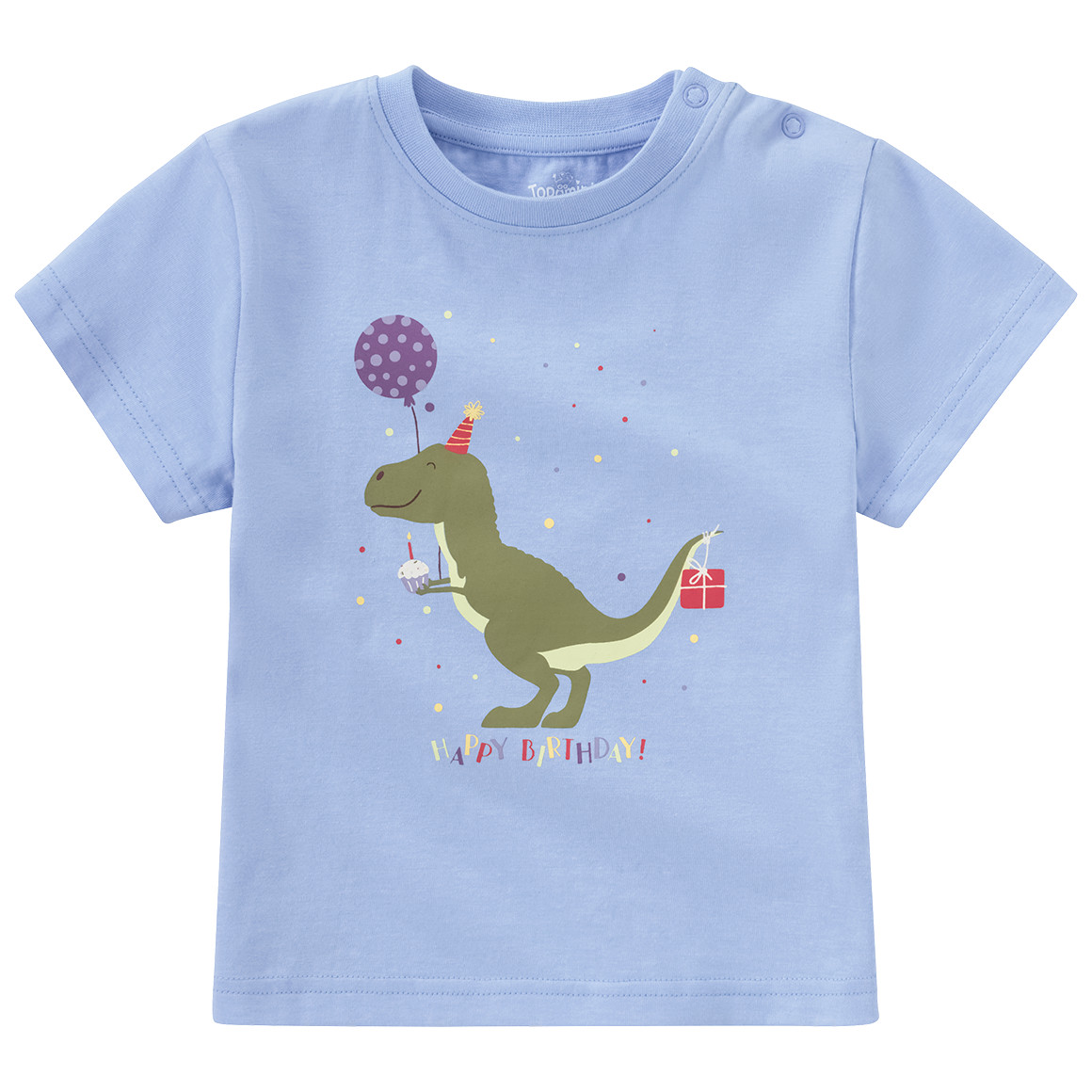 Topomini Baby T-Shirt mit Geburtstags-Motiv hellblau