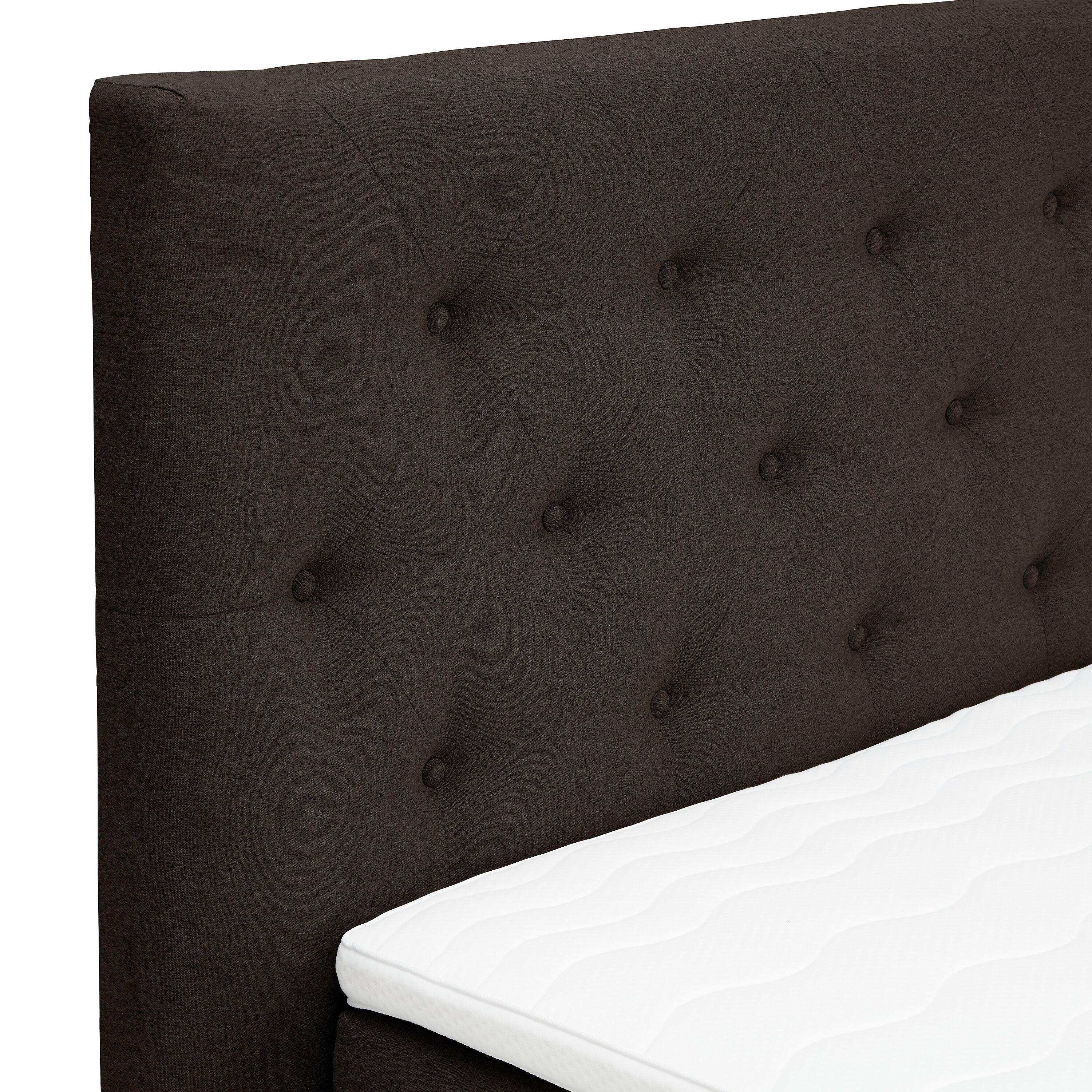 AURORE Boxspringbett - Braun / B: 140.0 cm x T: 200.0 cm